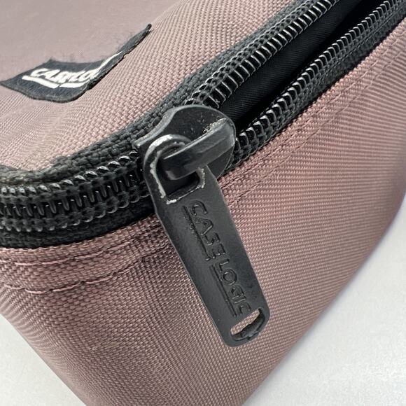 Case Logic 15 Cassette Tape Storage Case Wrist Strap Brown Nylon Tote Carry 12" - Picture 2 of 7